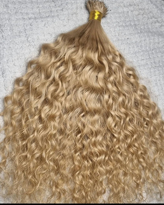 Curly Nano Rings 100 grams Remy Hair Extensions