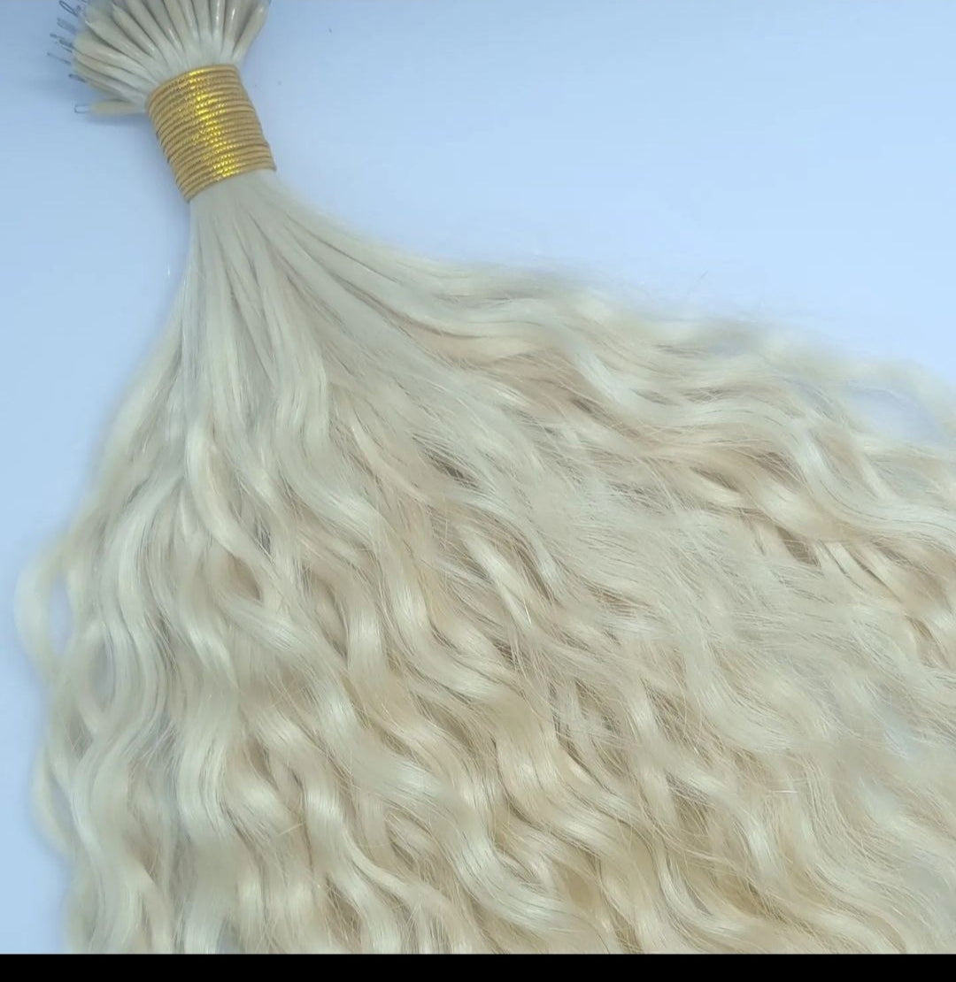 Curly Nano Rings 150 grams Remy Hair Extensions