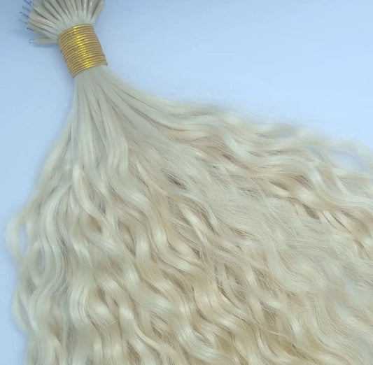 Curly Nano Rings 200 grams Remy Hair Extensions