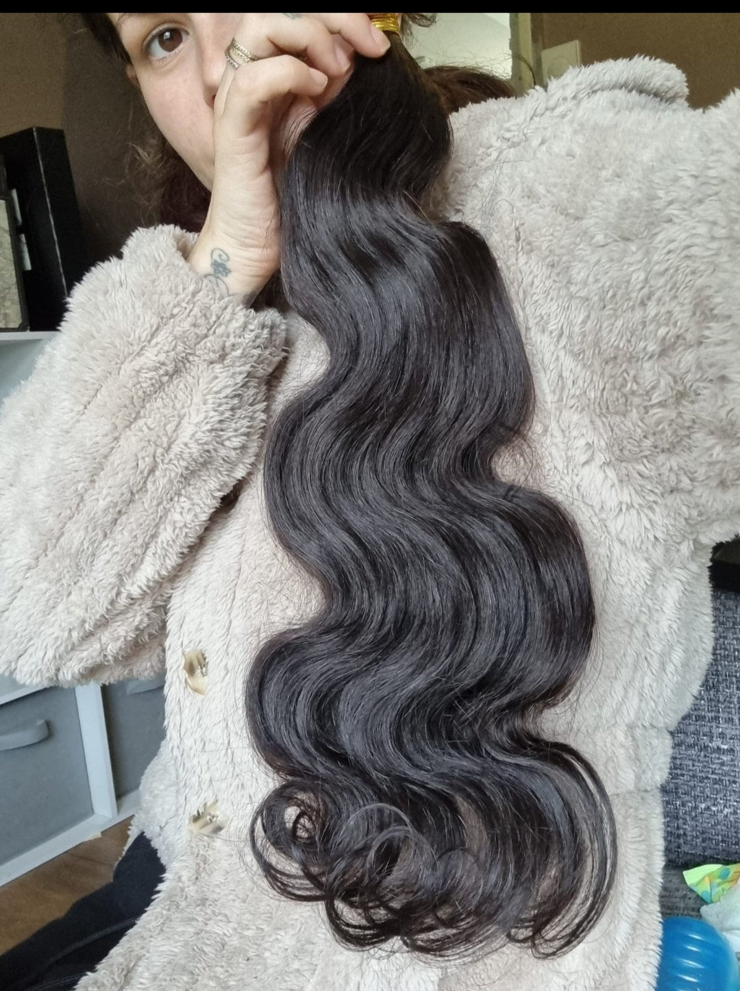 Wavy Tiny/Genius Weft 200 grams Remy Hair Extensions