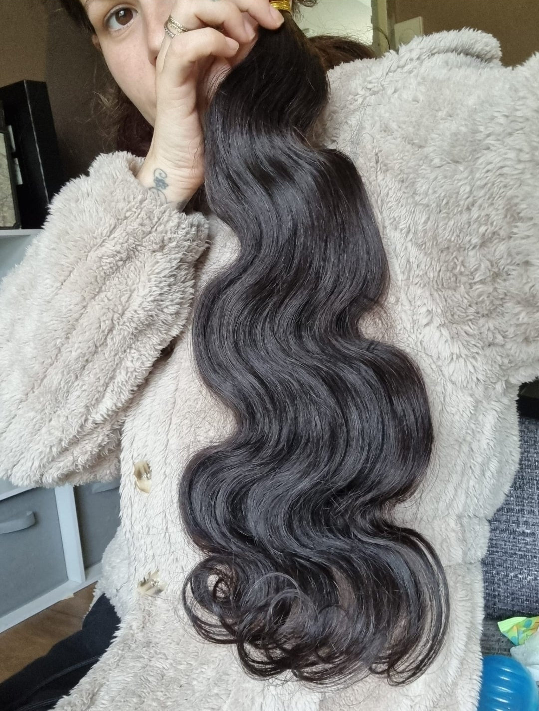 Wavy Tiny/Genius Weft 100 grams Remy Hair Extensions