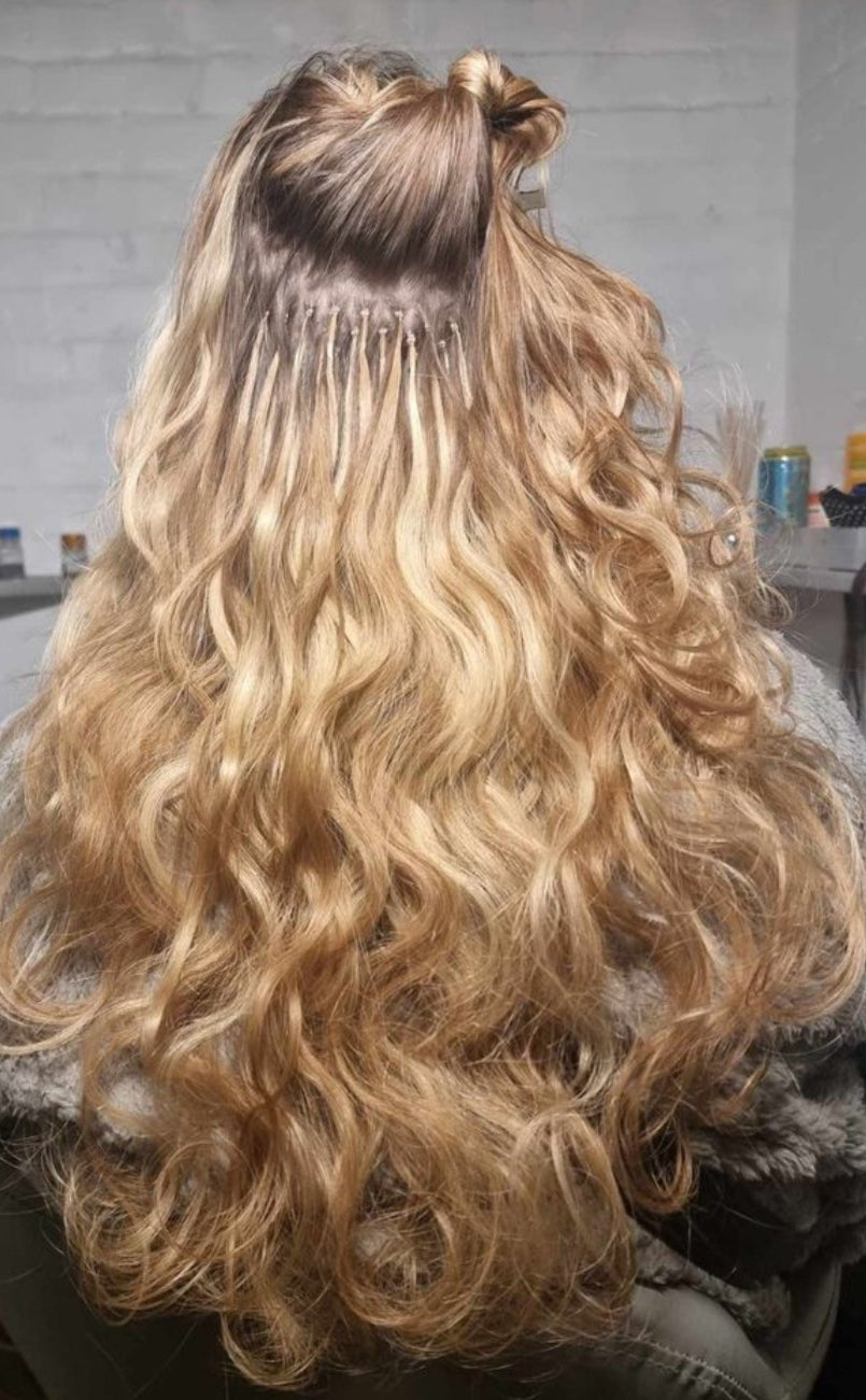 Wavy Nano Rings 100 grams Remy Hair Extensions