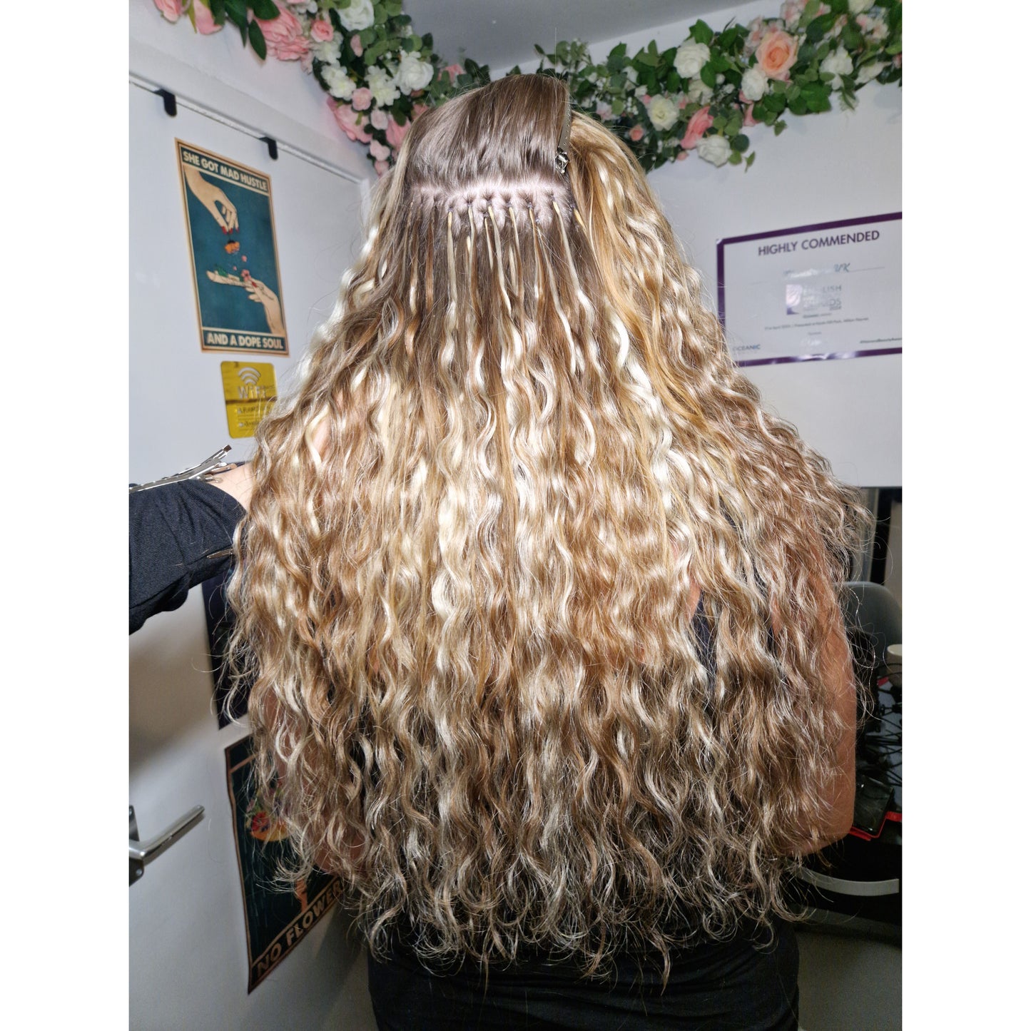 Curly Nano Rings 150 grams Remy Hair Extensions