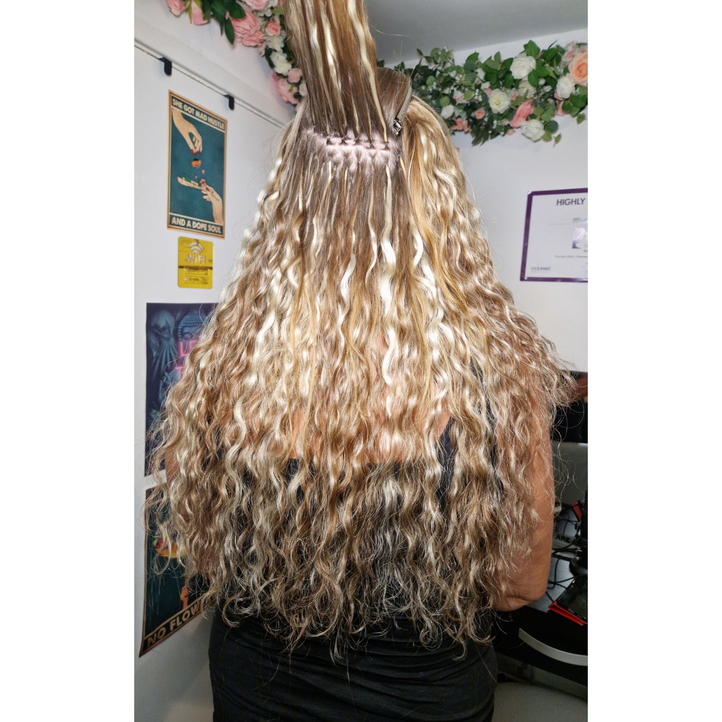Curly Nano Rings 200 grams Remy Hair Extensions