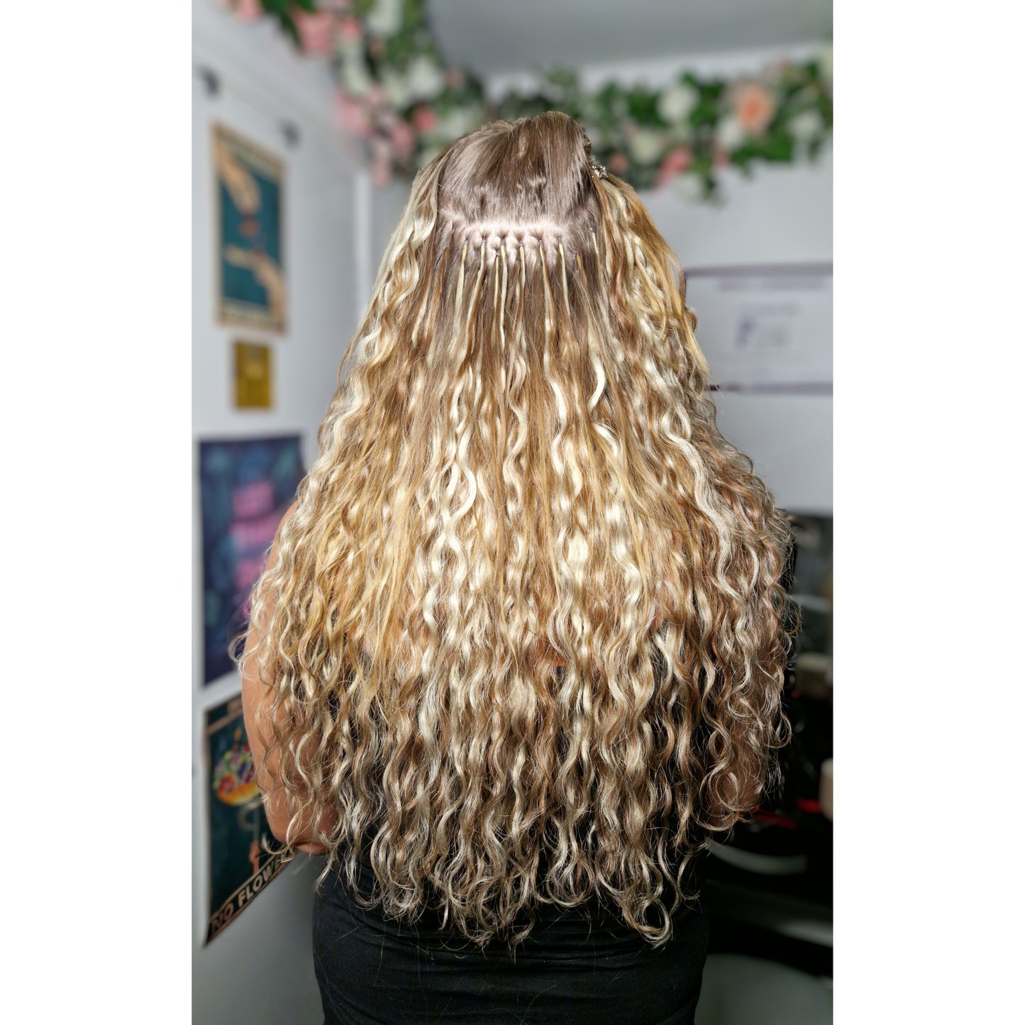 Curly Nano Rings 150 grams Remy Hair Extensions