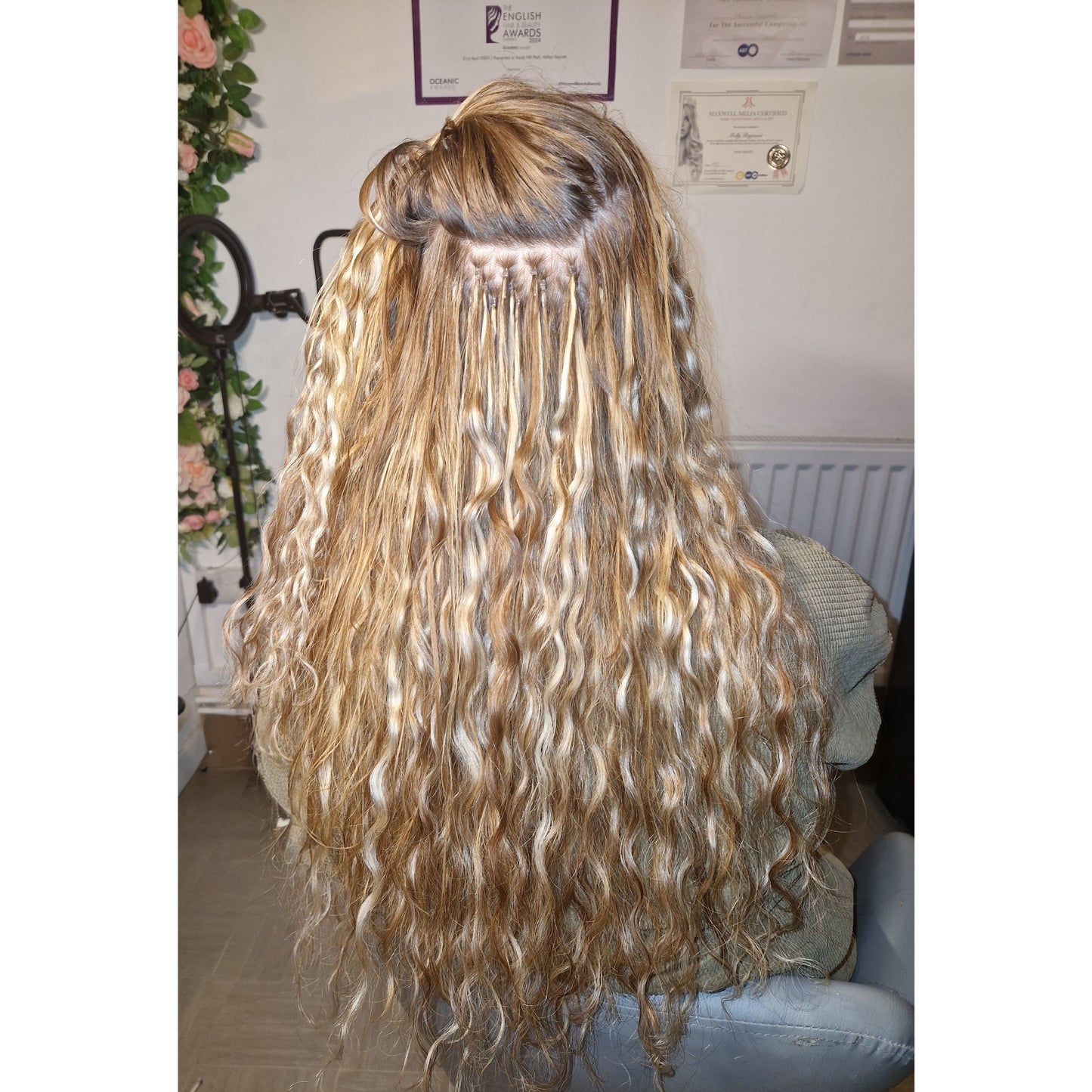 Curly Nano Rings 150 grams Remy Hair Extensions