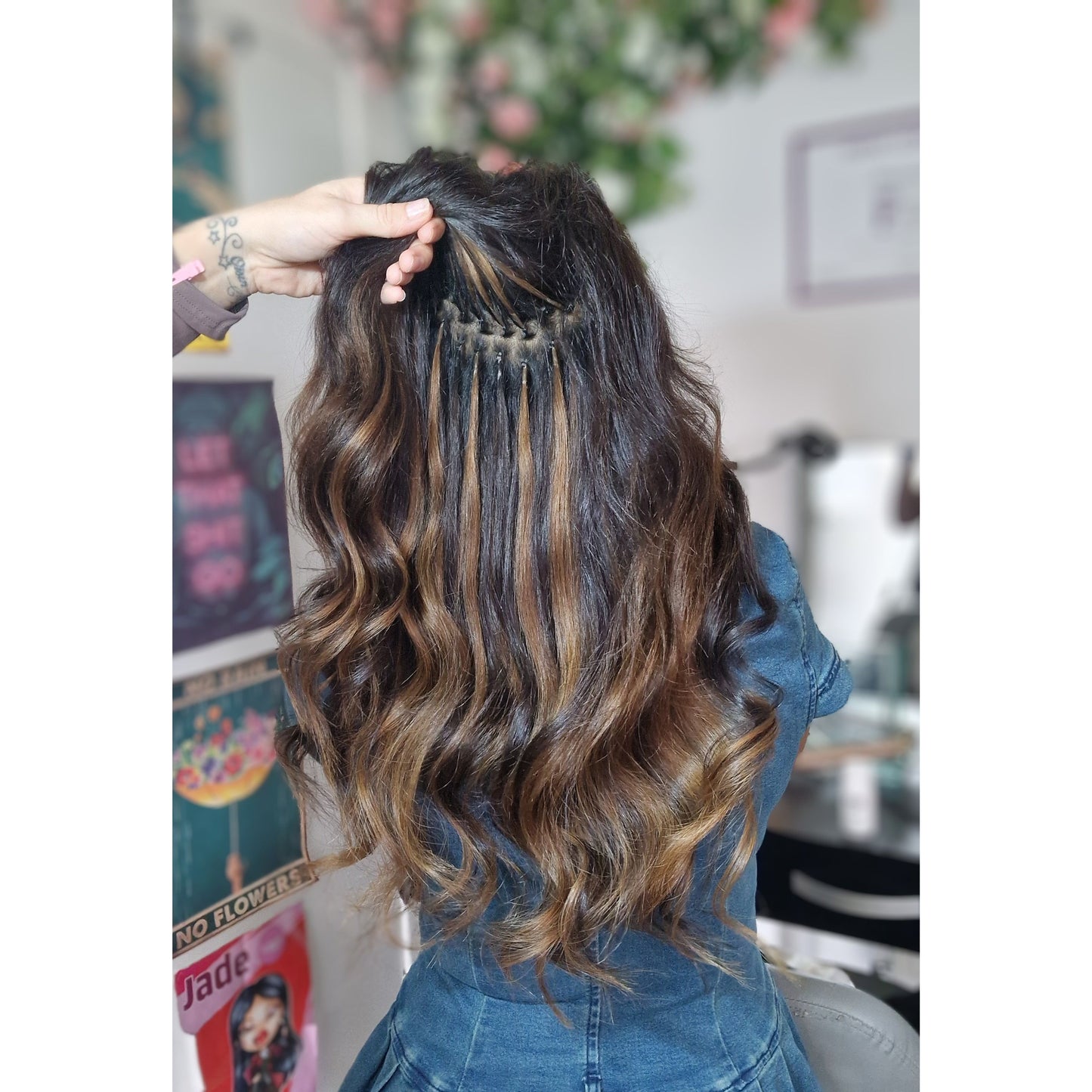 Straight Nano Rings 100 grams Remy Hair Extensions