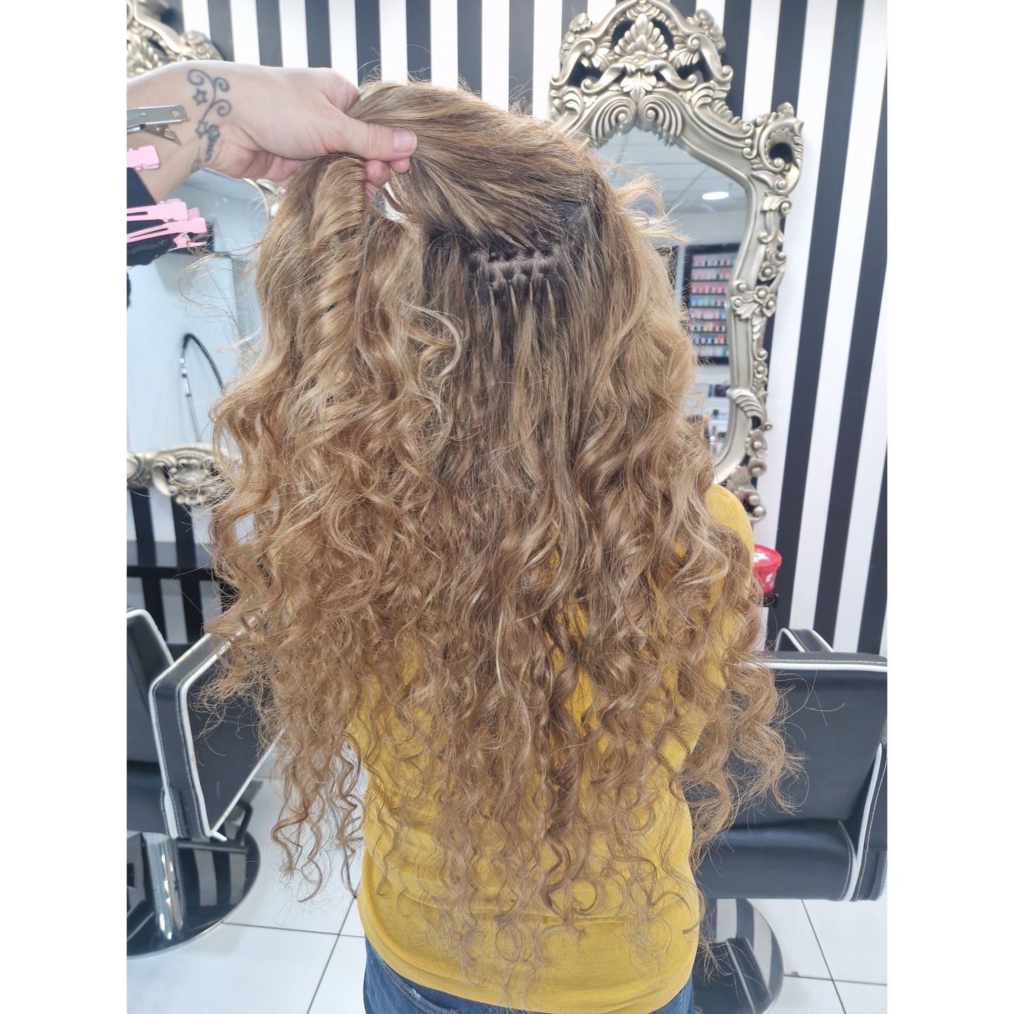 Curly Nano Rings 150 grams Remy Hair Extensions